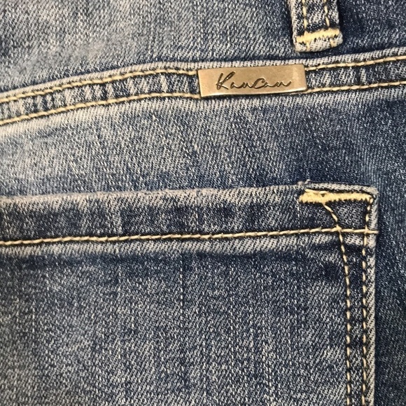 KanCan Fray Hem Medium Wash Distressed Mid-Rise Jeans size 29 - Picture 4 of 10